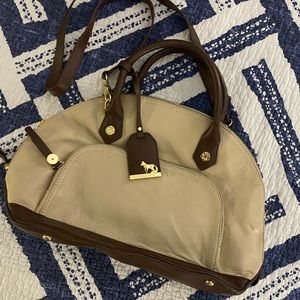 Emm Fox round zip satchel